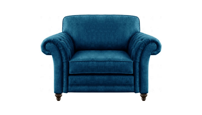Signature Collection Blenheim Love Seat in Aston Teal Fabric